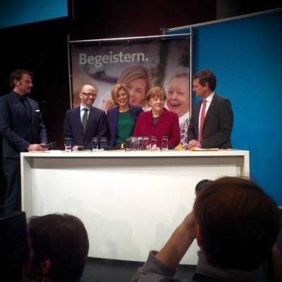 Julia Klckner und die Bundeskanzlerin in Frankenthal