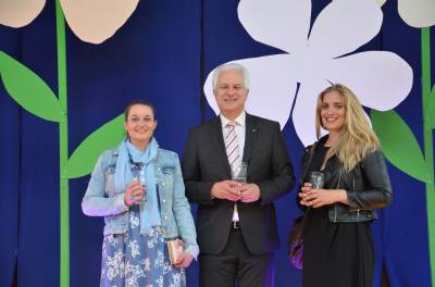 Besuch aus Schlanders:
links Maria Pilser, Peter Christ und Ramona Kuen